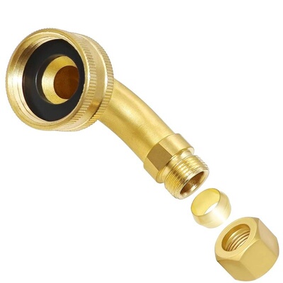 90度无铅黄铜活接弯头软管接头 pulgadas de manguera de codo