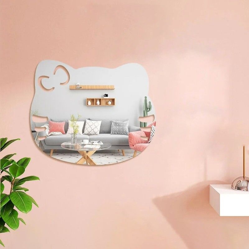 跨境热卖一件软镜子卡通粘自亚克力粘墙面高清贴墙儿童贴片