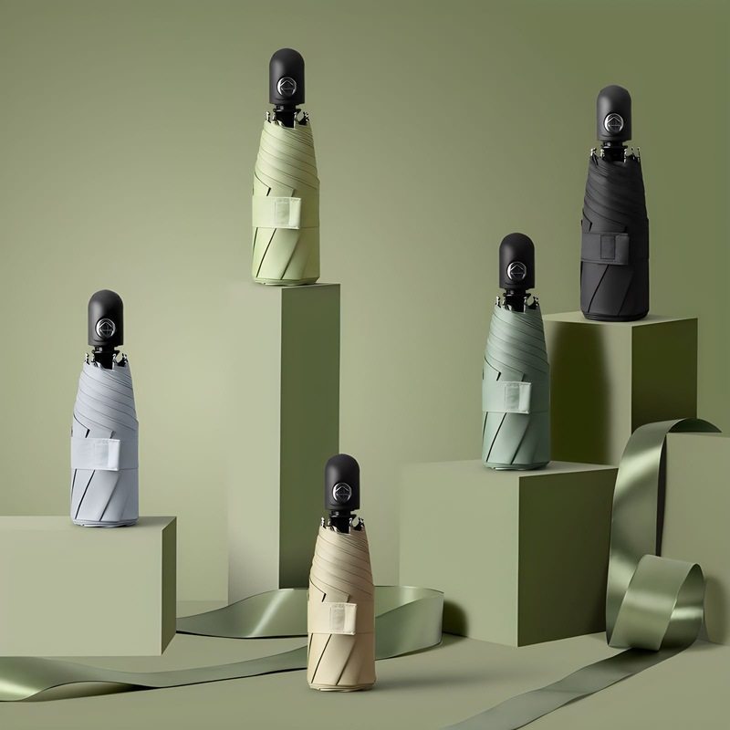 新品 8骨小清新五折黑胶伞防晒防紫外线太阳伞自动韩国个性创意遮,居家日用,伞帽,淘宝优惠券,粉丝福利购,淘宝优惠卷