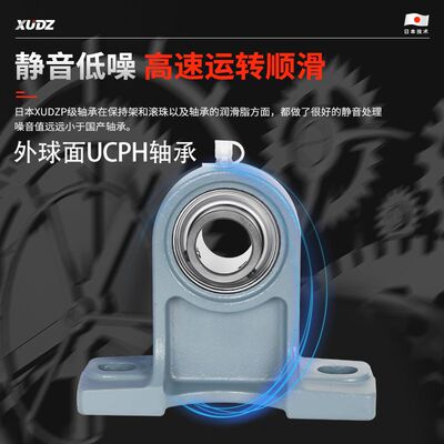进口外球面轴承立式带座UCPH203 PH204 205 206 207  208 209 210