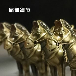 兵马俑铜车马摆件西安特色旅游纪念品金属马车中国特色礼品送老外