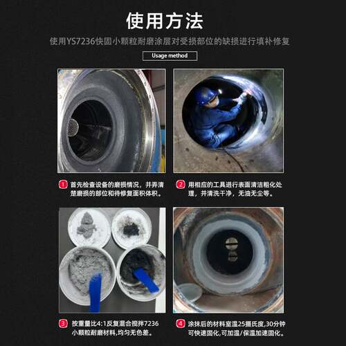 半小时快速固化矿山专用陶瓷颗粒耐磨涂层脱硫管道渣浆泵修补剂胶