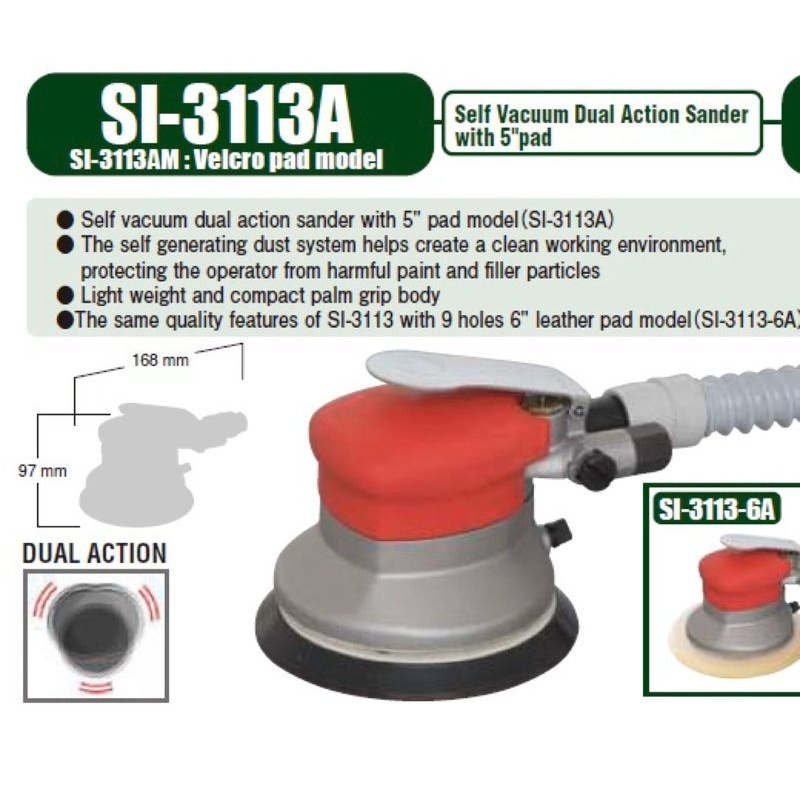 原装进口日本信浓气动工具SI-3113A气动自吸尘打磨机双震动磨光机