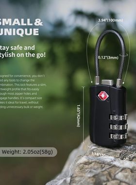出国旅行TSA海关锁多彩密码锁密码挂锁配色储物柜健身房钢丝绳