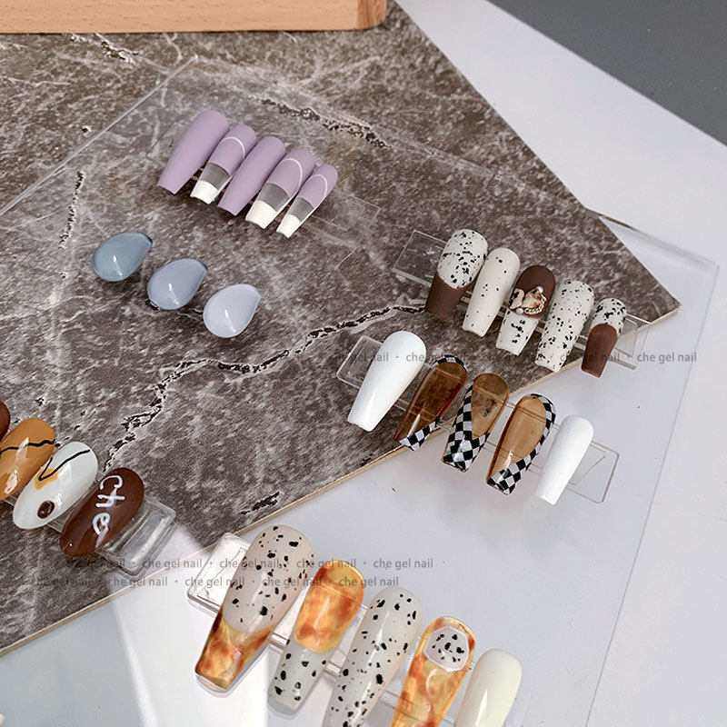 跨境新款胡桃木作品展示架色卡美甲批发亚克力工具展示展示框板,商业/办公家具,桌面展架/摆台展架,淘宝优惠券,粉丝福利购,淘宝优惠卷