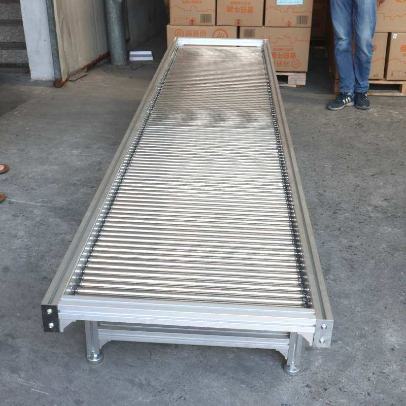 无动力滚筒线 铝合金输送机 手推式滚筒生产线包装传送机厂家供应
