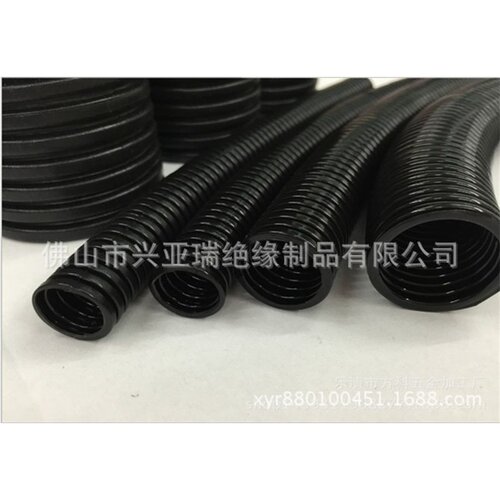 阻燃高温波纹管 PP黑色线束套管防火尼龙波纹管