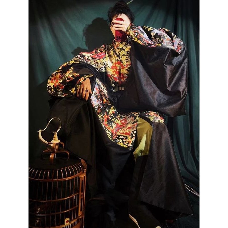 清和赋明制圆领袍汉服复原锦衣卫飞鱼妆花蟒袍贴里道袍春夏复原款