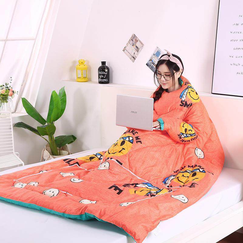 冬天多功能抱枕被可汽车被子袖子的车载两用穿懒人可以穿一体式带