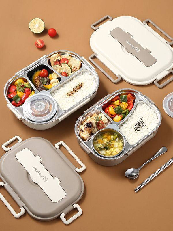 304不锈钢饭盒学生上班族便携式餐盒不串味分格微波炉便当盒加热,收纳整理,食物收纳盒,淘宝优惠券,粉丝福利购,淘宝优惠卷