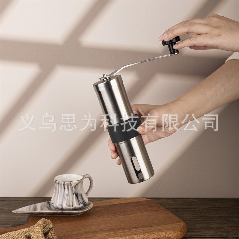 亚马逊手摇磨豆机不锈钢研磨机咖啡手动小型金属研磨器磨咖啡便携