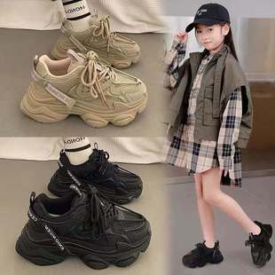 儿童增高鞋女童运动鞋2024春秋中大童爆款新款网面休闲鞋透气轻便