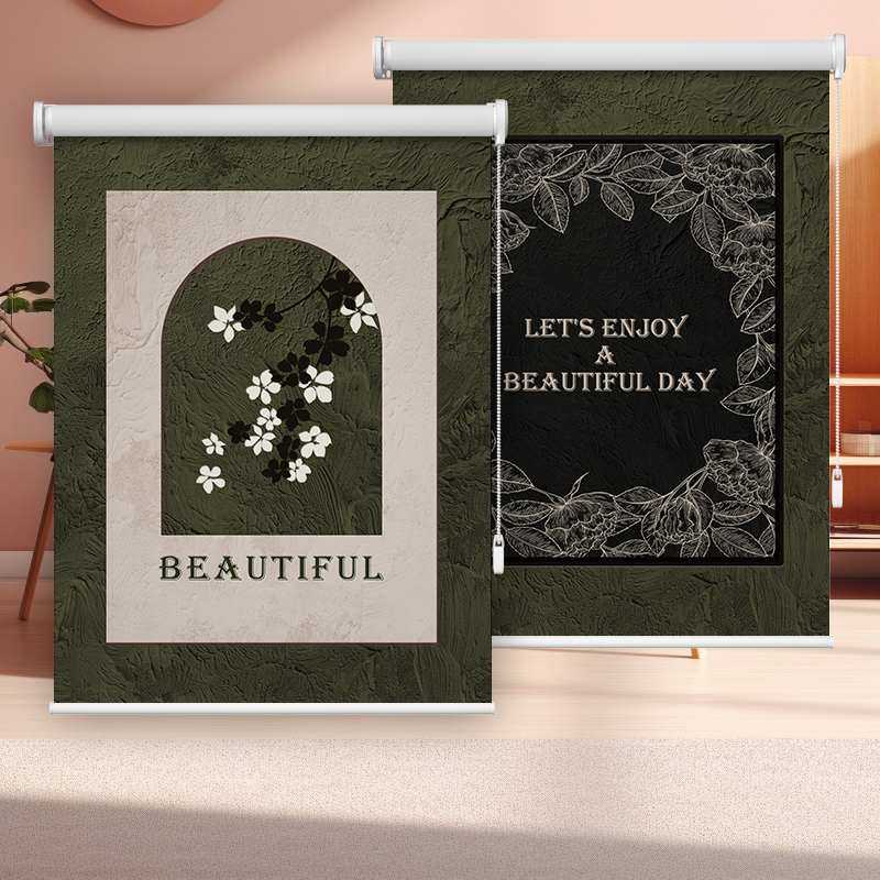 法式复古免打孔窗帘遮光2024新款遮阳卫生间浴室防水手拉式卷帘,居家布艺,成品窗帘,淘宝优惠券,粉丝福利购,淘宝优惠卷