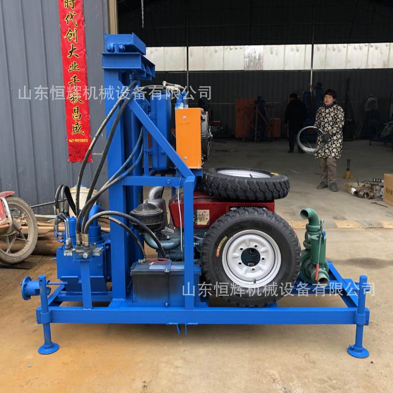 工厂农田灌溉打井机 8马力小型水井钻机 150米柴油液压钻井机