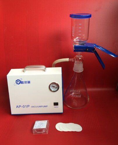 1L真空泵抽滤装置/砂芯过滤装置带真空泵全套/微孔过滤器