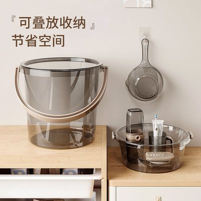 bdo开学宿舍透明脸盆塑料提篮六件手套杯洗漱用品套装牙刷肥皂盒