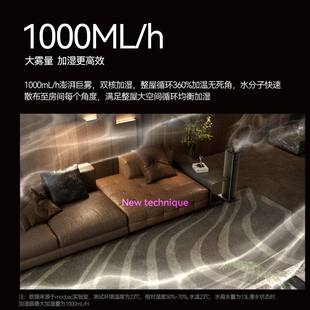 joug叽咕加湿器家用静音卧室大容量落地式智能空净化除菌增湿器