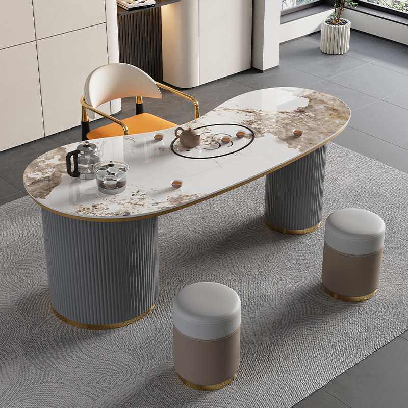 岩板轻奢茶桌椅组合茶台小户型阳台圆茶几客厅家用一体茶台烧水壶,住宅家具,家用茶台/茶桌,淘宝优惠券,粉丝福利购,淘宝优惠卷