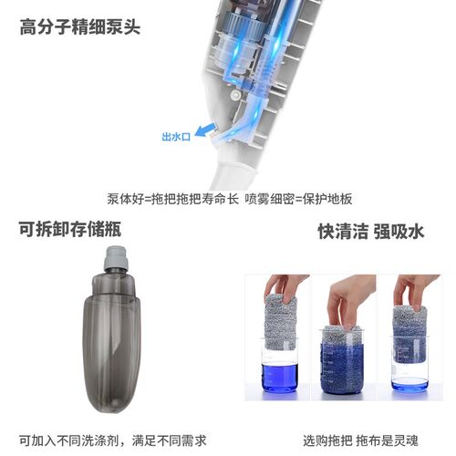 品质家用替换拖布免手洗自粘干湿两用吸水平板喷雾喷水拖把喷雾拖