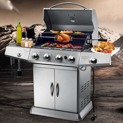 户外烧烤炉燃气木炭两用烧烤架不锈钢家用聚会庭院gas grill bbq