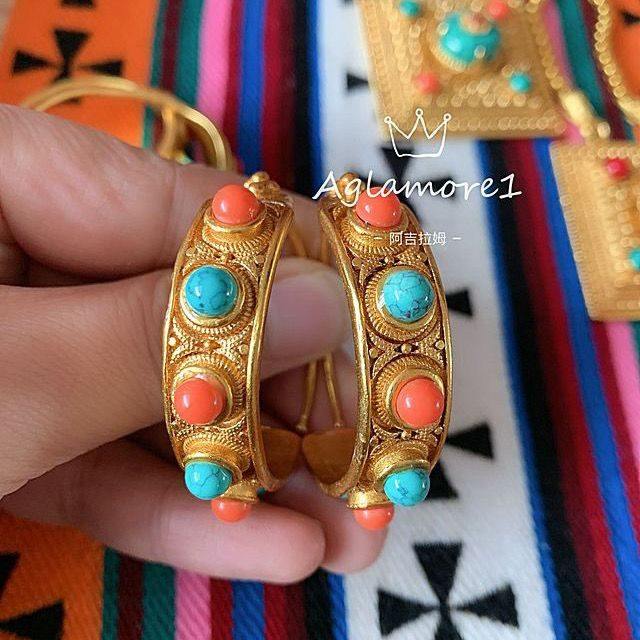 藏饰藏族饰品西藏尼泊尔镀金耳环不掉色民族风复古金色耳环粗针,饰品/流行首饰/时尚饰品新,耳饰,淘宝优惠券,粉丝福利购,淘宝优惠卷