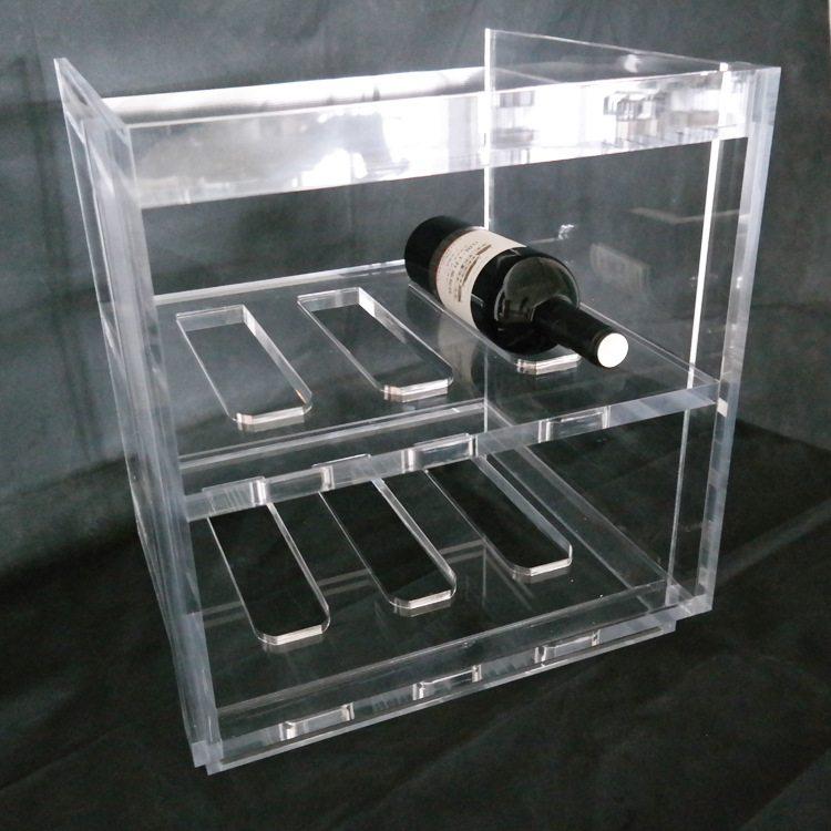 亚克力透明红酒展示架多层有机玻璃香槟酒多层置物架柜酒架瓶储纳