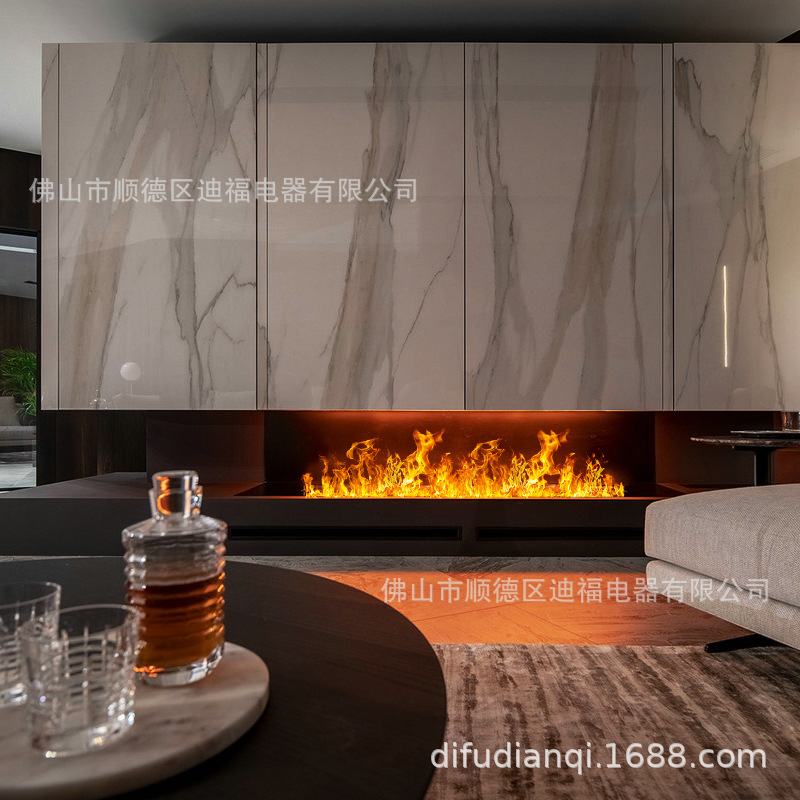 多色智能雾化壁炉电子壁炉欧式高端仿真电雾化器仿真木炭燃烧家用