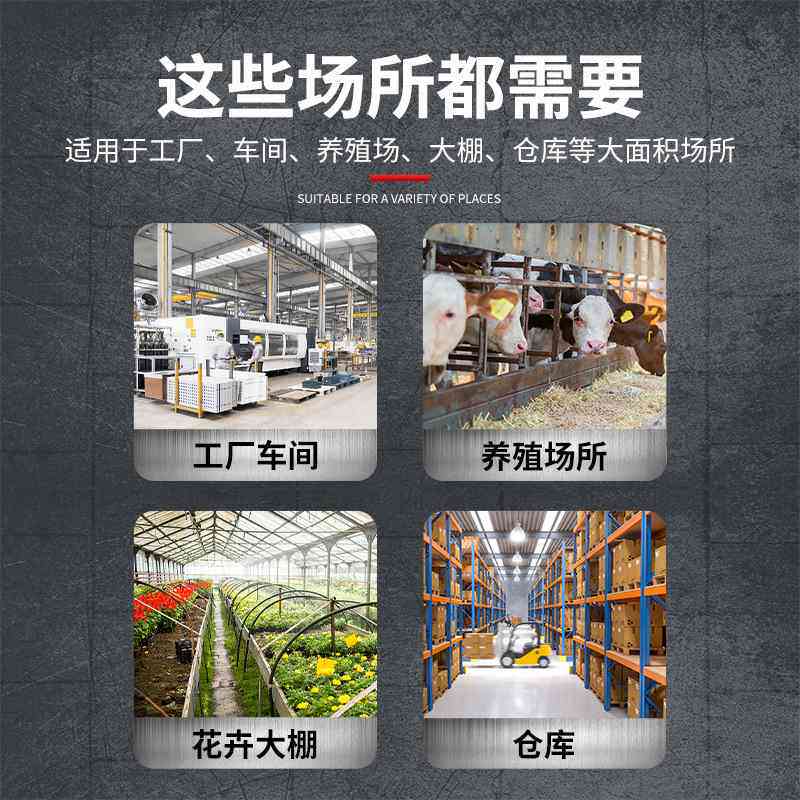 畜牧养殖专用塑钢防腐轴流负压风机380V工业排风扇厂房大棚换气扇