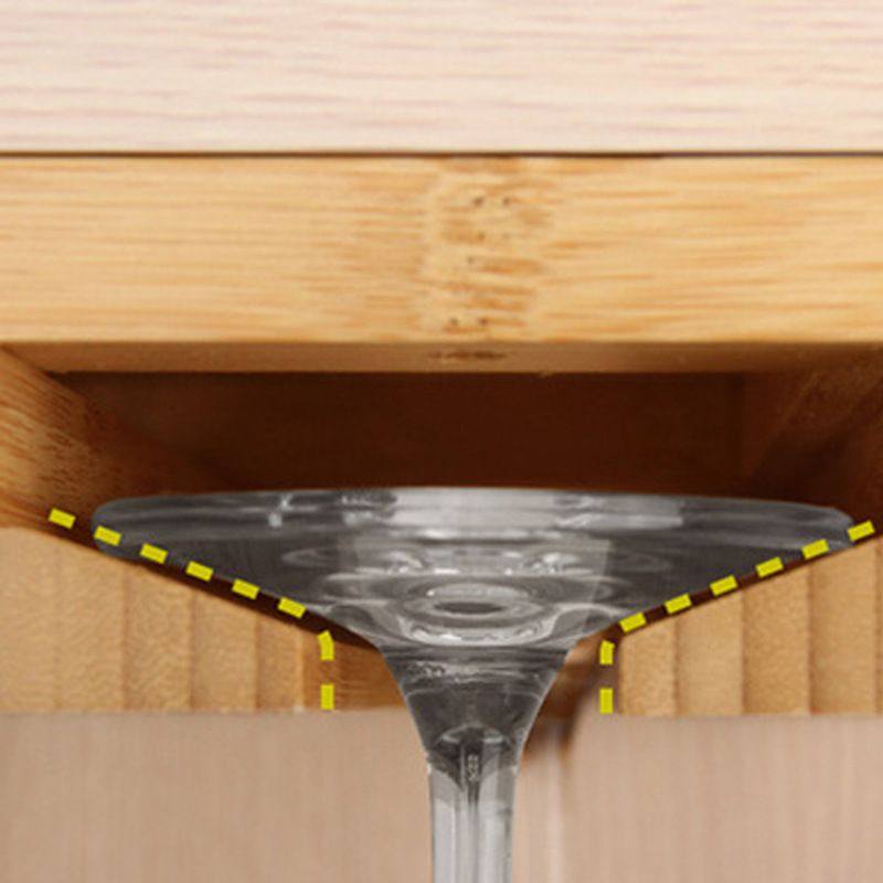 家用楠竹制多格可现货高脚杯挂壁挂创意款爆吧台红酒架工厂式沥水