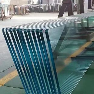 钢化玻璃深加工切割钻孔磨砂热家具玻璃玻璃弯护栏楼梯工厂定制