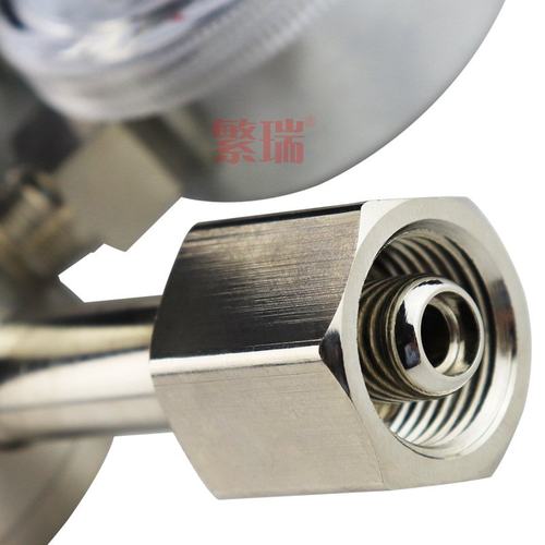 繁瑞不锈钢氮气减压阀YD12R-1.6R高纯气特气瓶调整器N2表316L