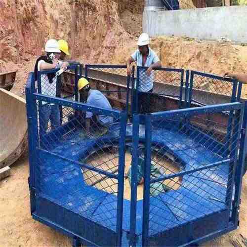定制施工盖梁操作平台桥梁墩柱施工平台通道圆柱基坑施工墩柱平台