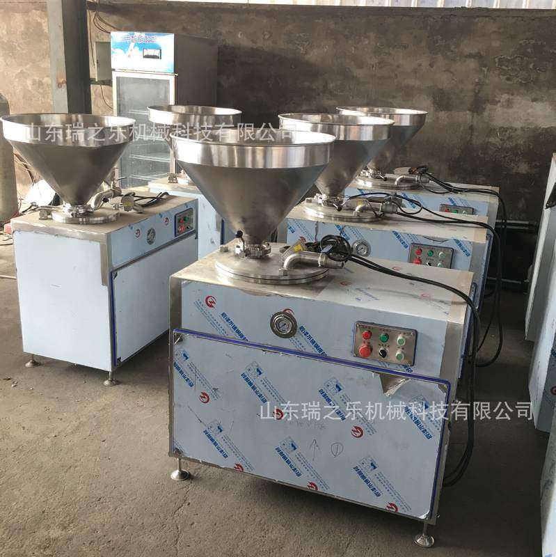 商用宠物肠灌肠机 双管鸡肉肠灌肠机 羊肠肠衣灌肠机 液压灌肠机