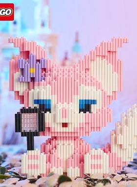 微小颗粒串联积木可爱拼装摆件礼物玩具模型68413-68417批发益智