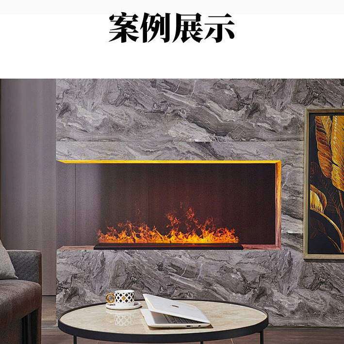 电视柜3D雾化壁炉欧式嵌入式简约火焰加湿器家用智能取暖炉节能