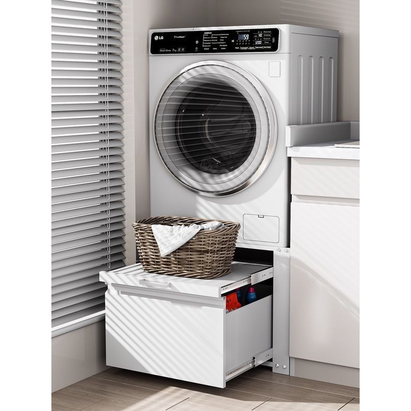 ?洗衣机抬高一体柜底座架通用架子增高储物底柜置物架波轮滚筒冰