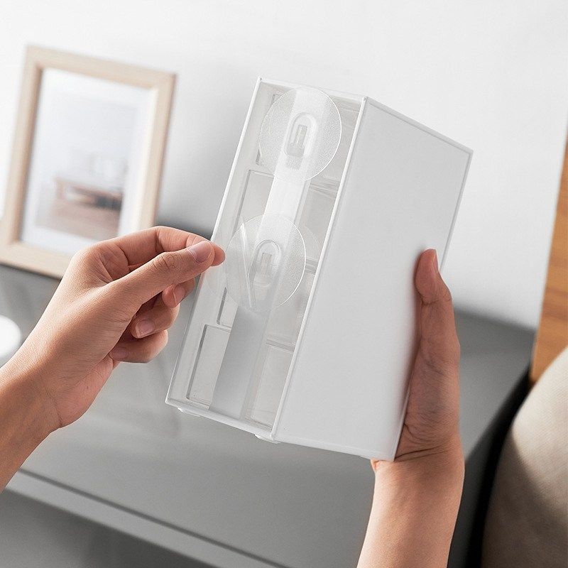 壁挂式化妆棉收纳盒透明浴室棉签抽屉发饰头绳发卸妆棉柜镜圈小号,收纳整理,卸妆棉收纳盒,淘宝优惠券,粉丝福利购,淘宝优惠卷