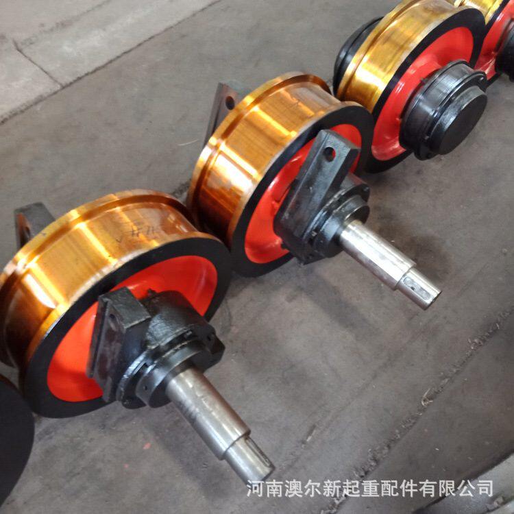 厂家加工 天车行走车轮组 50SiMn锻打车轮组 双缘主动车轮组