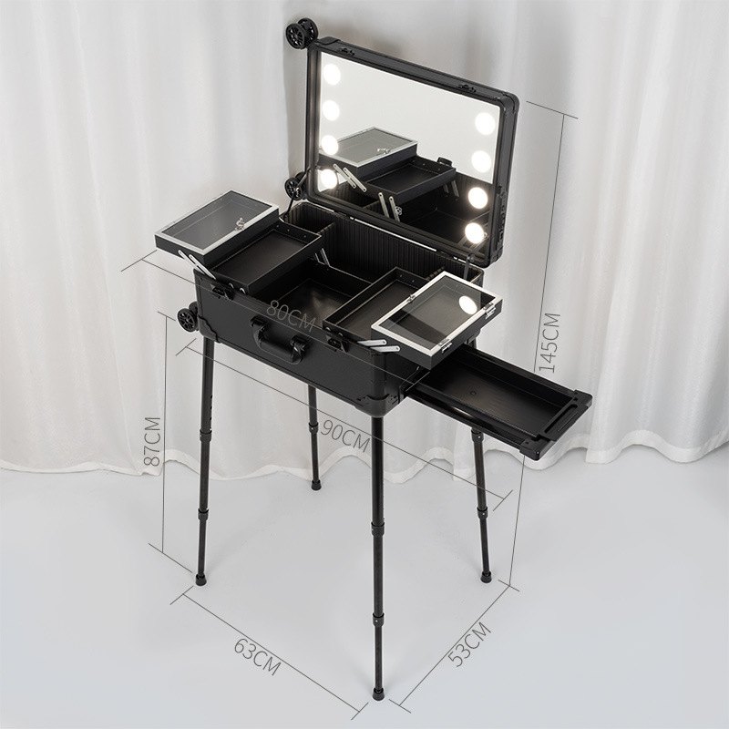 化妆箱专业跟妆师专用隐藏支架超轻便携多功能拉杆万向轮6088