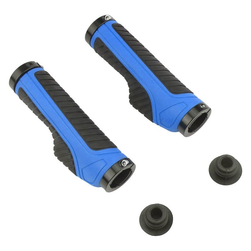 自行车橡胶把套山地车双边电动车套套套把彩色把可锁死双色手把