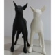 黑白色PU皮革灵缇犬狗模特服装 展示道具狗模型拍照道具