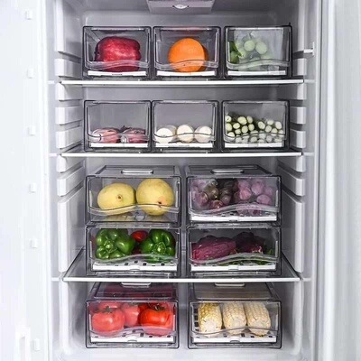 Kitchen refrigerator storage box drawer-type fresh-keeping b