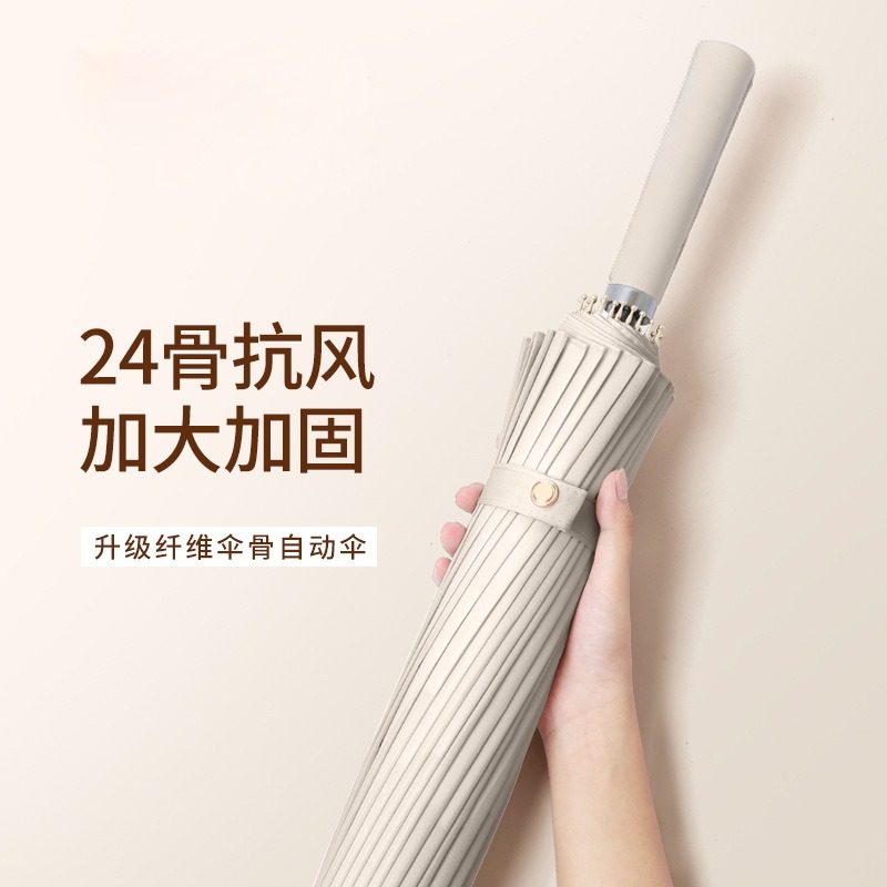 24骨长柄直杆伞双人黑色抗防雨男女暴雨加固结实风加厚专用自动,居家日用,伞帽,淘宝优惠券,粉丝福利购,淘宝优惠卷