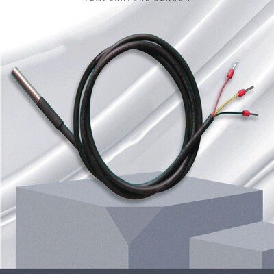 不锈钢封装防水型DS18B20温度传感器屏蔽线供应探头芯三温度