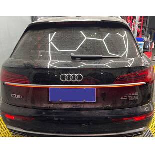适用21 Q5L贯穿尾灯行车动态跑马流水转向高亮刹车灯倒车电镀 22款