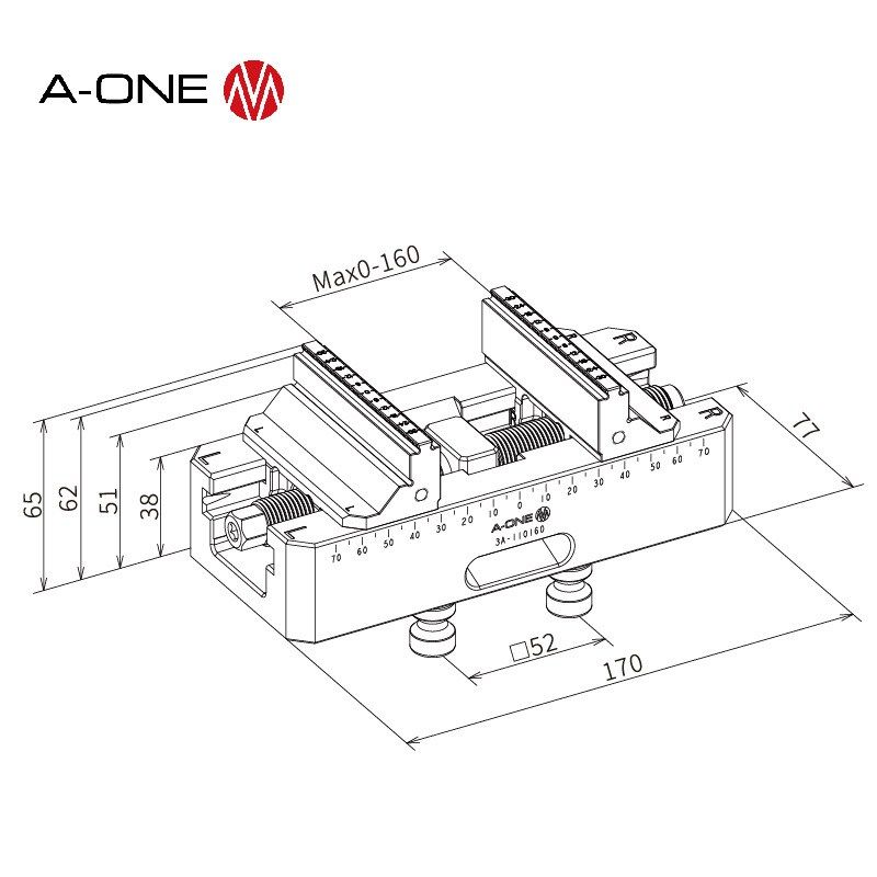 精钻A-ONE五轴加工中心自定心虎钳 机床批量加工重复定位工装夹具