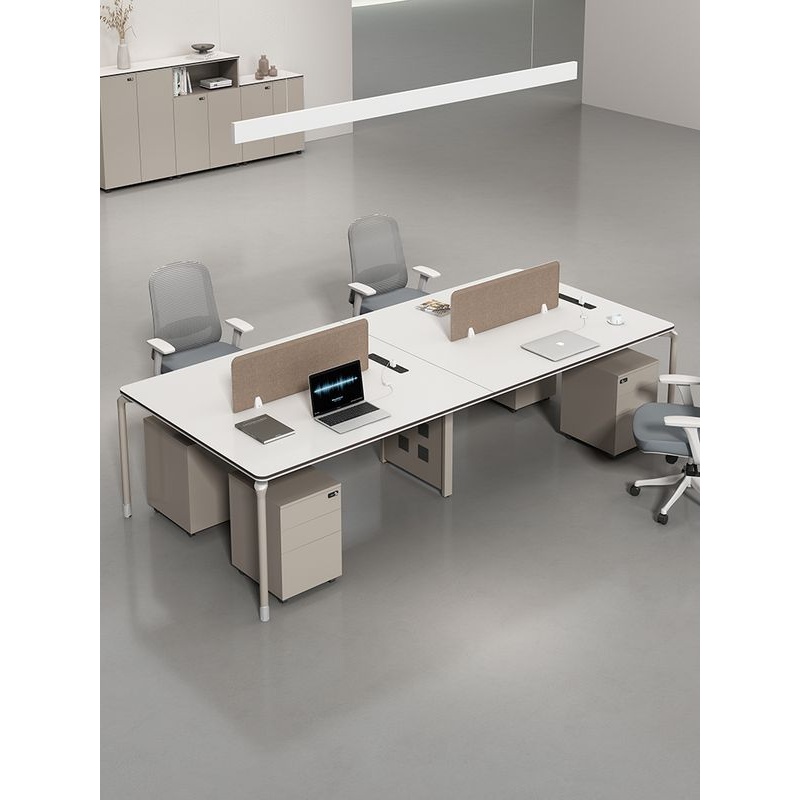职员办公桌简约现代2/6人员工位办公家具四/4人工位办公桌椅组合