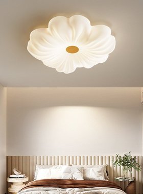 法式奶油风客厅主灯293L新款房间灯具卧室2025现代中山简约吸顶灯