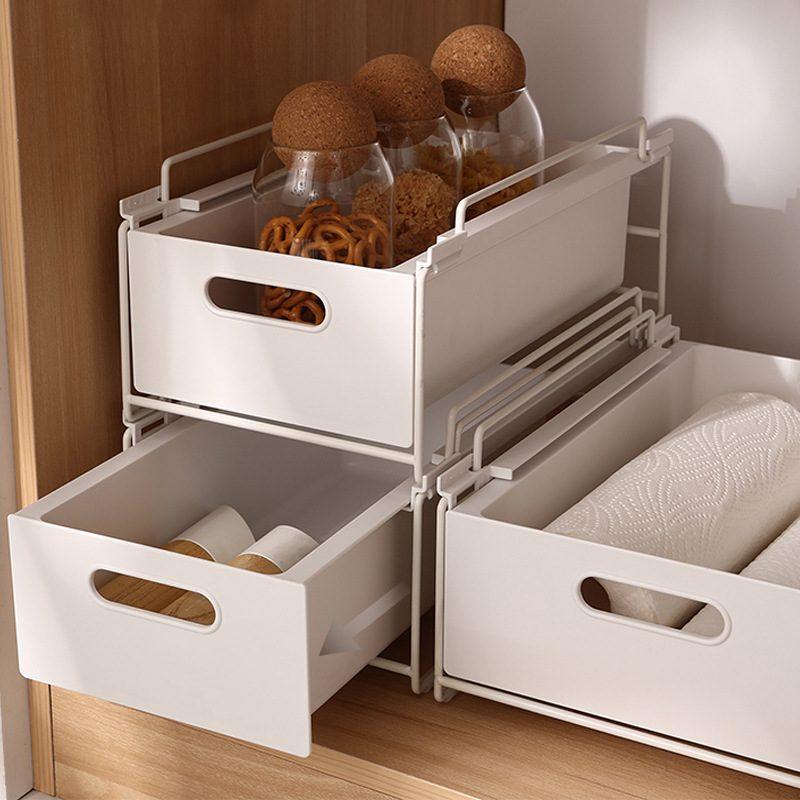 日式家用橱柜拉篮厨房杂物抽收纳盒水槽抽屉式下架收纳拉整理盒,厨房/烹饪用具,厨房抽屉置物架,淘宝优惠券,粉丝福利购,淘宝优惠卷
