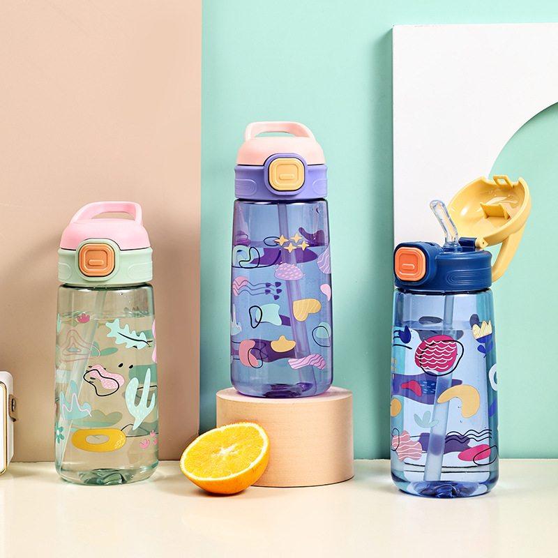 新品 卡通儿童水杯耐高温PC塑料杯吸管杯幼儿园宝宝随手杯小学生